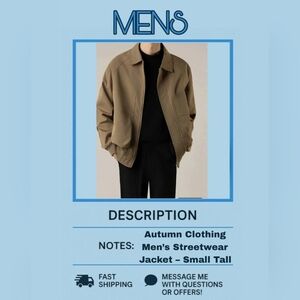 Autumn Clothing SVX Men’s Streetwear Jacket - Brand New/Never Worn W/OUT Tags